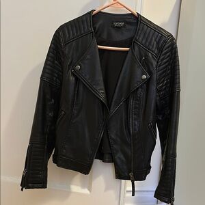 Topshop Black Leather Jacket